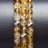 Bracelet en perles de citrine | Argent | Pierres précieuses de guérison